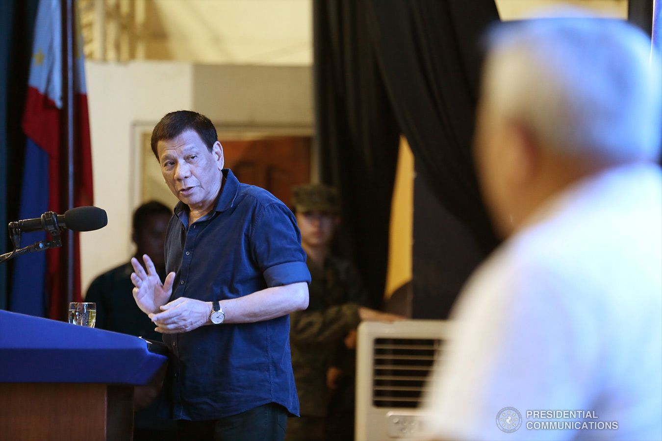 President Rodrigo Roa Duterte delivers his speech after leading the ceremonial distribution of the Certificates of Land Ownership Award (CLOAs) to the Region 10 beneficiaries held at the USTP Gymnasium, Claro M. Recto Avenue in Cagayan de Oro City on October 31, 2018. ALBERT ALCAIN/PRESIDENTIAL PHOTO